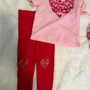 Celebrate Valentine's Day Pink and Red Shirt Set